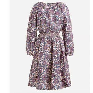 J. Crew Palermo smocked-waist mini dress in floral bouquet linen S Small